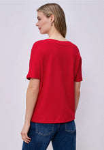 Load image into Gallery viewer, Street One Dropped Shoulder Red Top 324783
