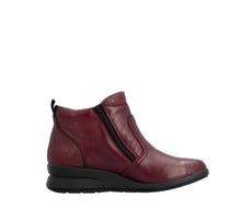 Load image into Gallery viewer, Rieker Burgundy Twin Zip Boots L4861-35

