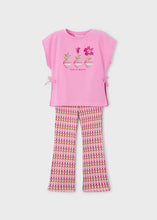 Load image into Gallery viewer, Mayoral Girls Pink Flared Leggings Set 3728
