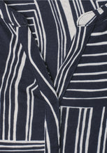 Load image into Gallery viewer, Street One Split Neck Navy Print Top 325621
