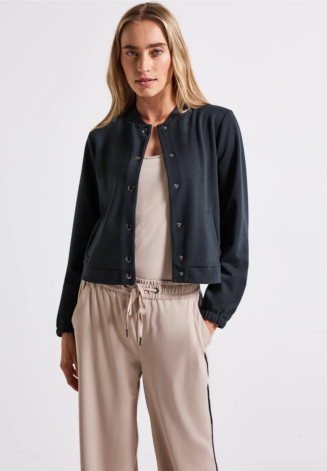Street One Lightweight Short Jacket 323727 Colour- Deep Blue