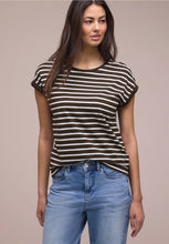Load image into Gallery viewer, Street One Brown Dropped Shoulder Shirt 324680/27276
