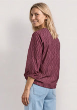 Load image into Gallery viewer, Street One Split Neck Blush Berry Print Top 325621/27846
