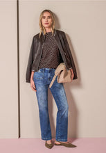 Load image into Gallery viewer, Street One Black Coffee Polka Dot Top 325621/27874

