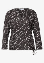 Load image into Gallery viewer, Street One Black Coffee Polka Dot Top 325621/27874

