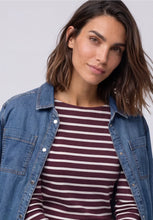 Load image into Gallery viewer, Street One 3/4 Sleeve Striped Top 325895
