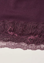 Load image into Gallery viewer, Street One Plum  Long Sleeve Top With Lace 326162
