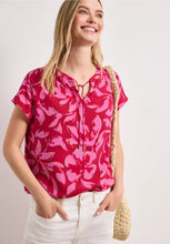 Load image into Gallery viewer, Street One Split Neck Floral Blouse 346634/37504
