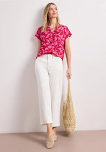 Load image into Gallery viewer, Street One Split Neck Floral Blouse 346634/37504
