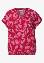 Load image into Gallery viewer, Street One Split Neck Floral Blouse 346634/37504
