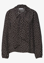 Load image into Gallery viewer, Street One Brown Polka Dot Blouse 346860
