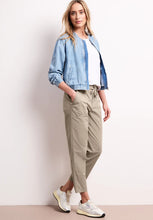 Load image into Gallery viewer, Street One Buff Grey Cargo Style Trousers 378683/16381

