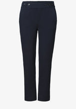 Load image into Gallery viewer, Street One Navy Slim Leg Trousers 381356/17915

