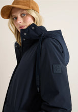 Load image into Gallery viewer, Cecil Mixed Texture Coat 101286 Colour- Dark Navy / 15631
