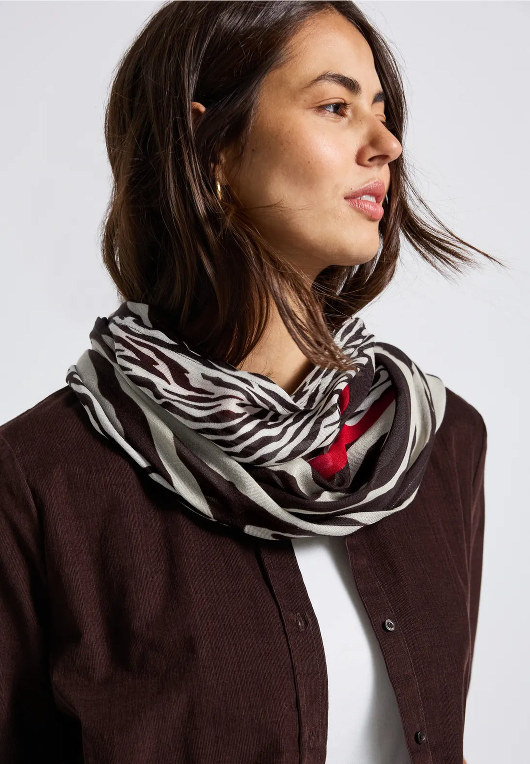 Street One Patterned Loop Scarf 572908 Colour- 36865