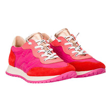 Load image into Gallery viewer, Wonders Pink And Red Laced Runners A-4802 (flame)
