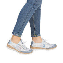 Load image into Gallery viewer, Rieker Ladies Blue Slip On Shoes N42K6-90
