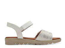 Load image into Gallery viewer, Jana Gold and White Sandals 8-28265-42
