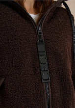 Load image into Gallery viewer, Cecil Burgundy Teddy Coat With Hood 101452
