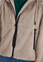 Load image into Gallery viewer, Cecil Beige Faux Fur Jacket 202272
