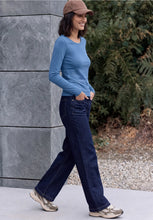 Load image into Gallery viewer, Cecil Blue Long Sleeved Top 18110
