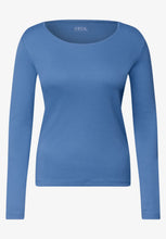 Load image into Gallery viewer, Cecil Blue Long Sleeved Top 18110
