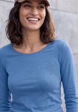 Load image into Gallery viewer, Cecil Blue Long Sleeved Top 18110

