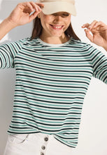 Load image into Gallery viewer, Cecil Striped 3/4 Length Sleeve Top - 321931 Vanilla White
