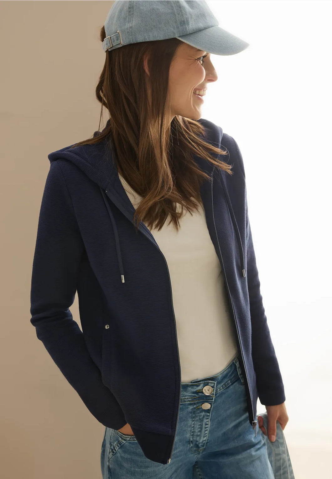 Navy Zip-Up Hoodie 322939