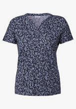 Load image into Gallery viewer, Cecil Print Tunic T-Shirt 323696 Colour- Urban Dark Blue
