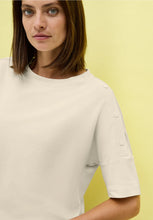 Load image into Gallery viewer, Cecil T-Shirt with Button Detail 323717 Colour- Beige
