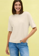 Load image into Gallery viewer, Cecil T-Shirt with Button Detail 323717 Colour- Beige
