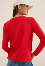 Load image into Gallery viewer, Cecil Split Neck Tunic Shirt 324046 Colour- Red / 16953
