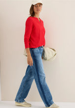 Load image into Gallery viewer, Cecil Split Neck Tunic Shirt 324046 Colour- Red / 16953
