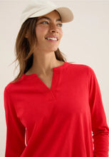 Load image into Gallery viewer, Cecil Split Neck Tunic Shirt 324046 Colour- Red / 16953
