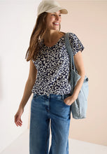 Load image into Gallery viewer, Cecil Navy Leopard Print Top 325040
