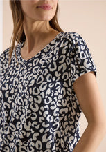 Load image into Gallery viewer, Cecil Navy Leopard Print Top 325040
