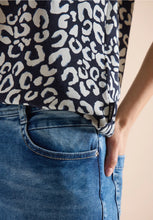 Load image into Gallery viewer, Cecil Navy Leopard Print Top 325040
