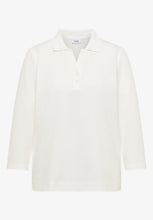 Load image into Gallery viewer, Cecil White 3/4 Sleeve Polo Shirt 325687
