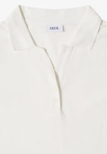 Load image into Gallery viewer, Cecil White 3/4 Sleeve Polo Shirt 325687
