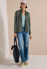 Load image into Gallery viewer, Cecil Ladies Olive Green  Stand Up Collar Jacket 325691
