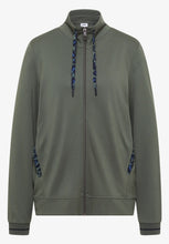 Load image into Gallery viewer, Cecil Ladies Olive Green  Stand Up Collar Jacket 325691
