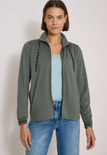 Load image into Gallery viewer, Cecil Ladies Olive Green  Stand Up Collar Jacket 325691
