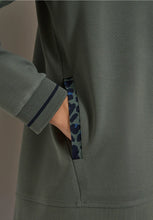Load image into Gallery viewer, Cecil Ladies Olive Green  Stand Up Collar Jacket 325691
