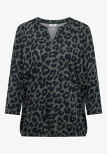 Load image into Gallery viewer, Cecil Split Neck Leopard Print Top 325693/27798

