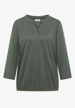 Load image into Gallery viewer, Cecil 3/4 Sleeve Split Neck Top 325694
