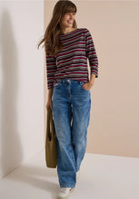 Load image into Gallery viewer, Cecil Navy Striped Top 325872

