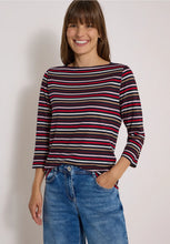 Load image into Gallery viewer, Cecil Navy Striped Top 325872
