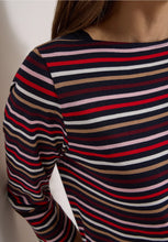 Load image into Gallery viewer, Cecil Navy Striped Top 325872
