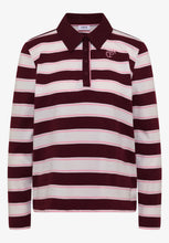 Load image into Gallery viewer, Cecil Red Wine Striped Polo 325892
